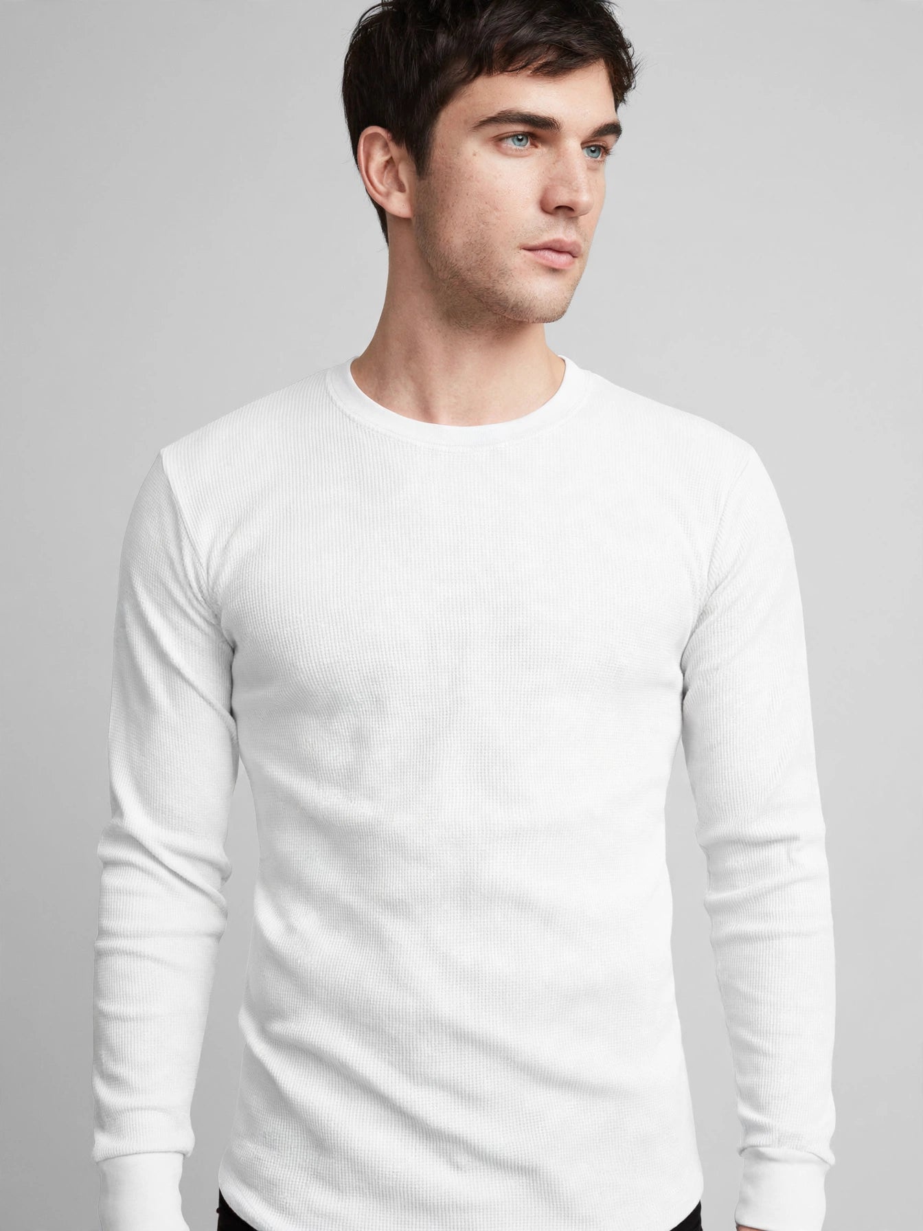 Men's Basic Light Weight Long Sleeve Round Neck Thermal Shirts
