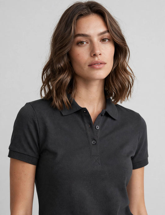 Basic Solid Pique Polo Shirts