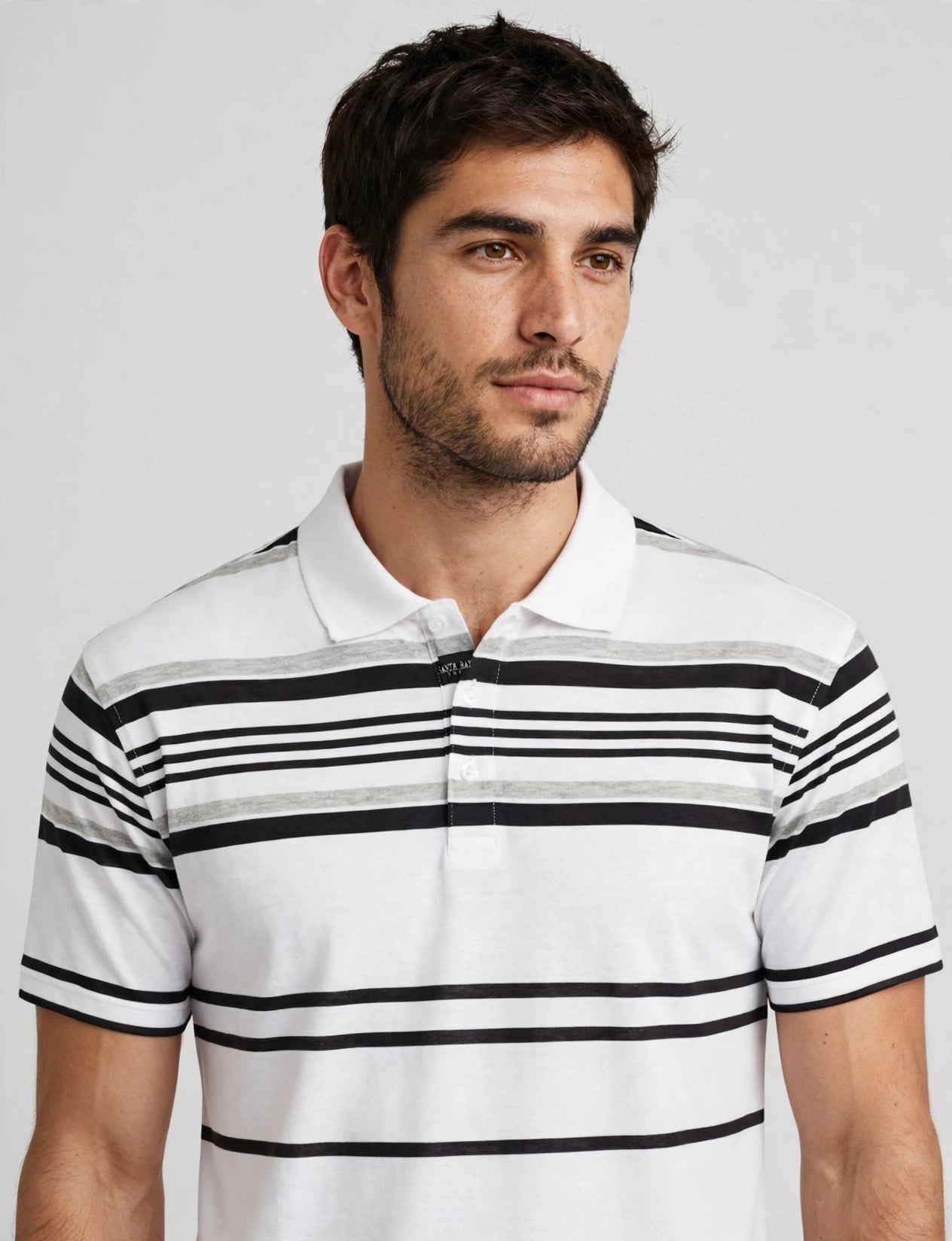Men's Basic Stripe Polo T-Shirts
