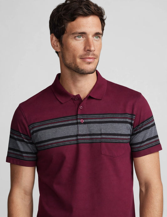 Men's Basic Stripe Polo T-Shirts