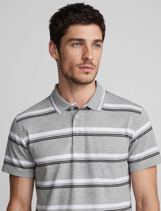 Men's Basic Stripe Polo T-Shirts