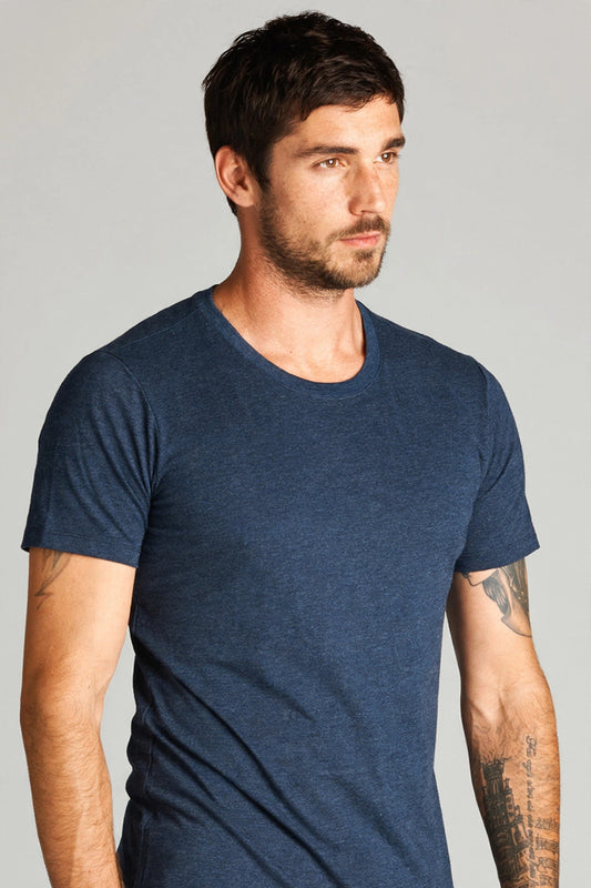 Men's Basic Wight U-Neck Line Short Sleeve T-Shirts
