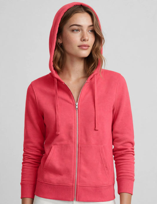 Basic Zip-Up Hoodie Jackets