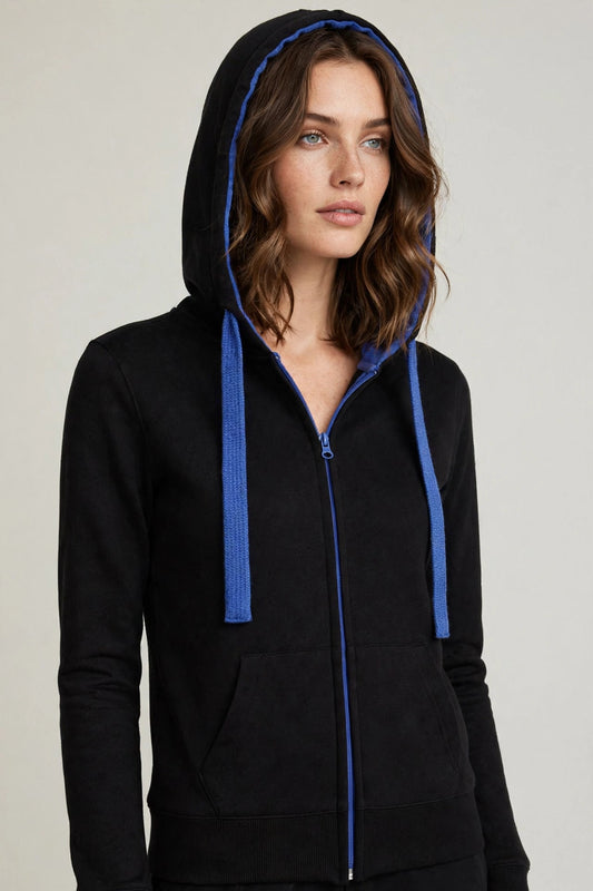 Casual Wide-String Training Fleece Hoodie Jackets