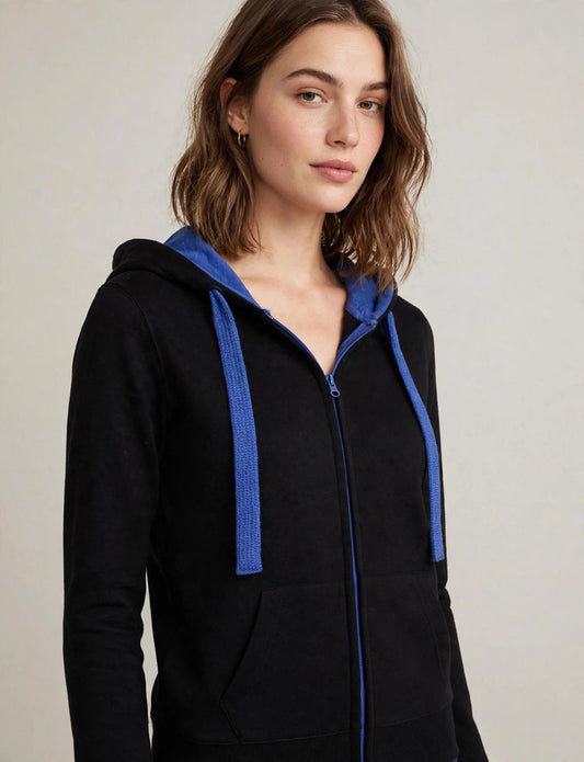 Casual Wide-String Training Fleece Hoodie Jackets
