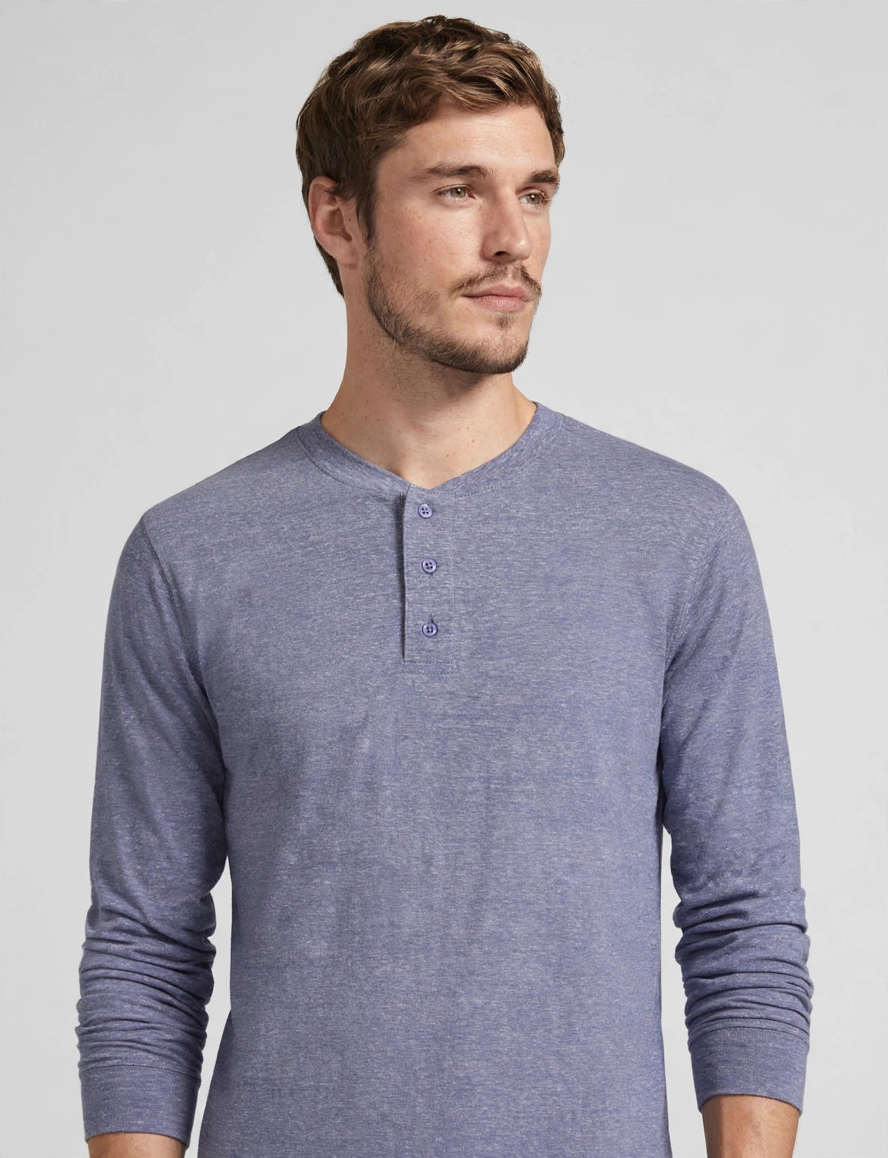 Men's Half Button Down Henley Long Sleeve T-Shirts