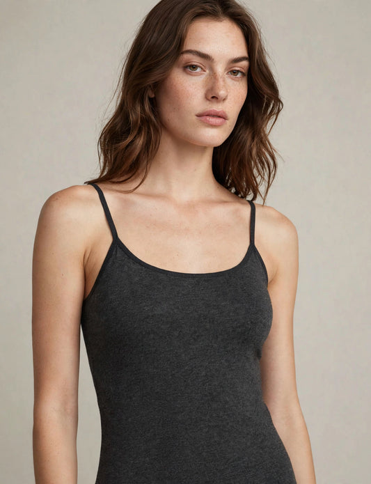 Light Weight Basic Spaghetti Strap Shelf Bra Tunic Tank Top