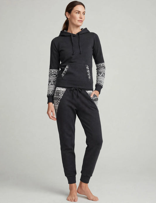 Light Weight Fleece Pullover Hoodie And Sweatpants Tracksuit Set