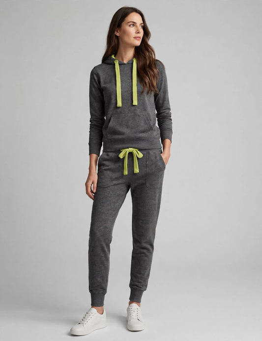 Light Weight Fleece Pullover Hoodie And Sweatpants Tracksuit Set