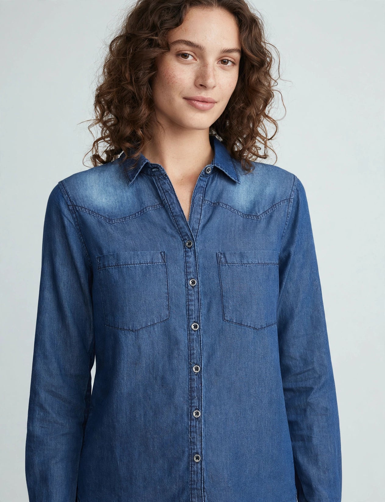 Light Weight Front Pocket Long Sleeve Button Down Shirts