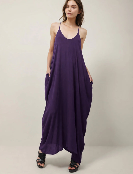 Light Weight Shoulder Straps Maxi Dress