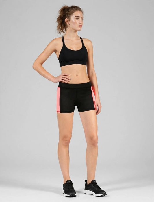 Light Weight Solid Soft Stretch Block Workout Short Pants