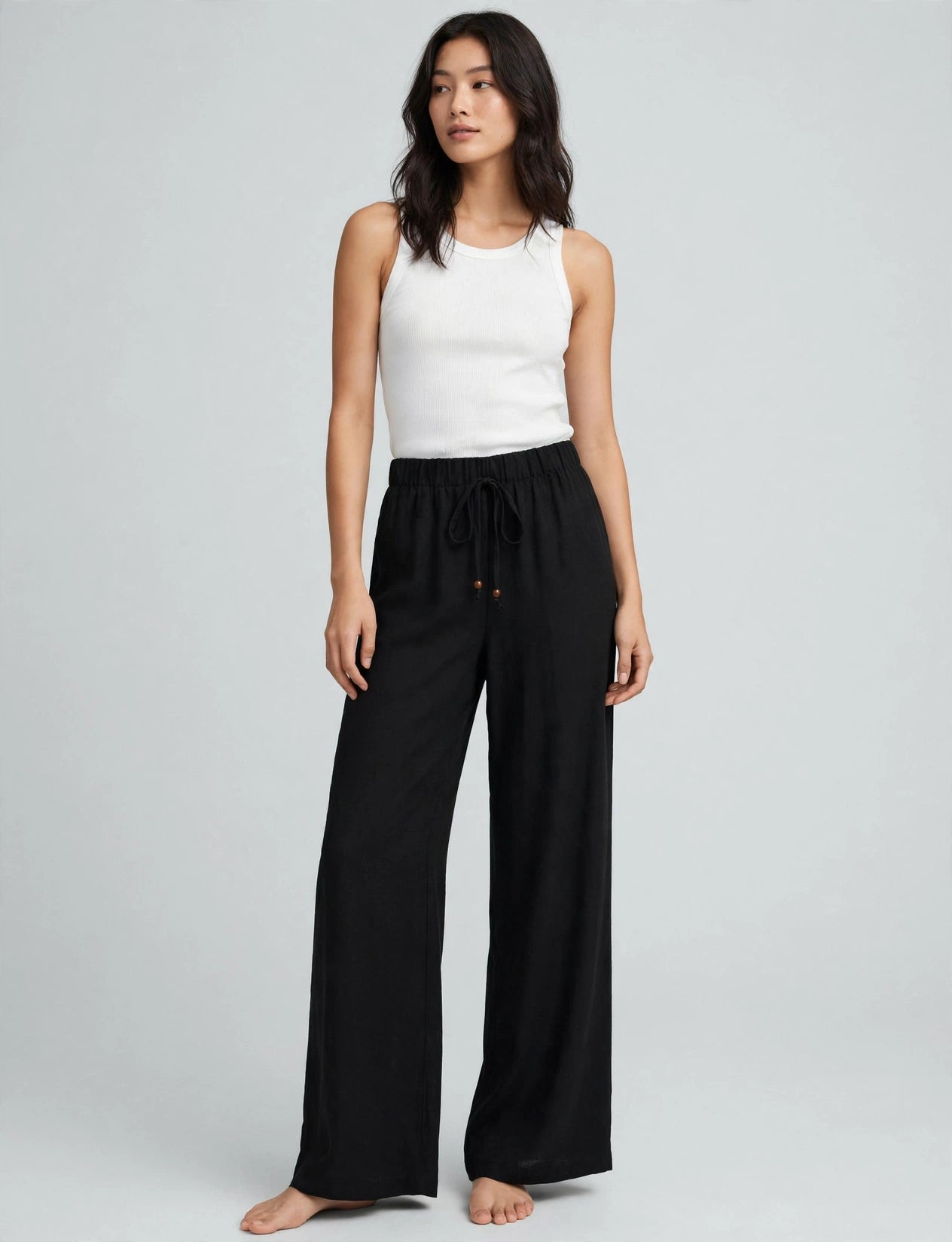 Wide Leg Palazzo/Chiffon Casual Pants