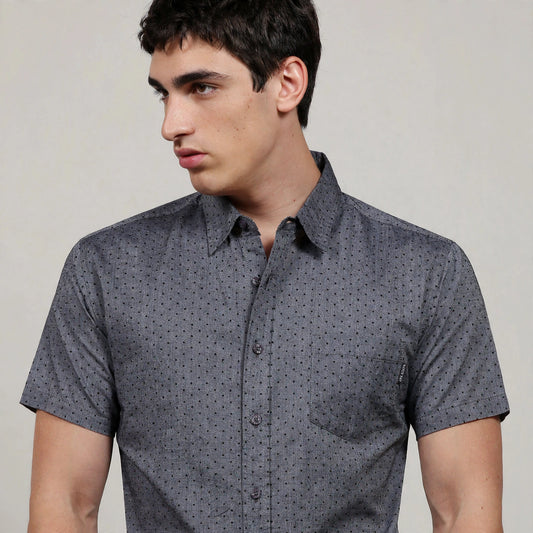 Men's Printed Short Sleeve Button Down Shirts