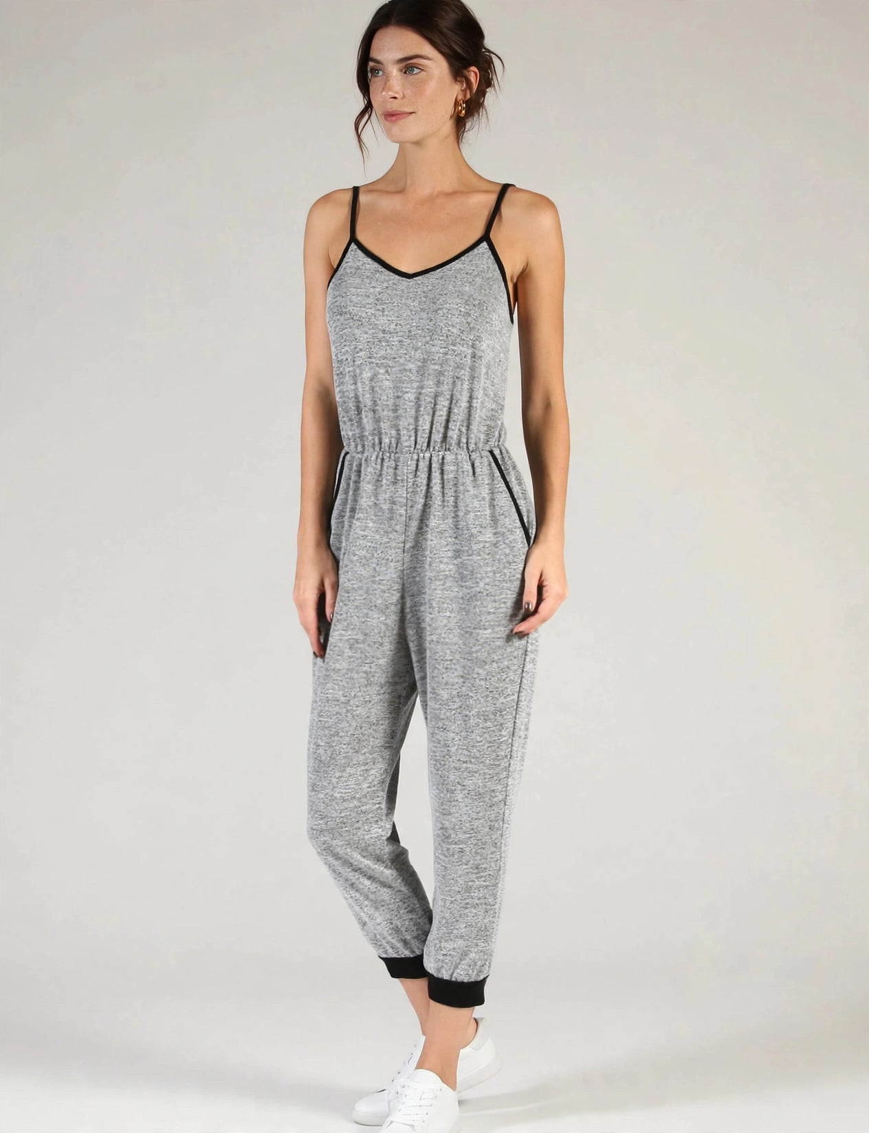 Sleeveless Adjustable Spaghetti Strap Jumpsuit