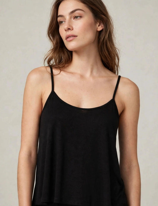 Sleeveless Swing Cami Tank Top With Adjustable Bra Strap
