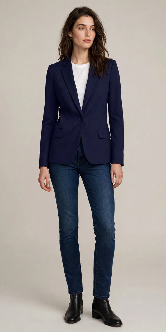 Slim Fit One Button Office Blazer Jackets