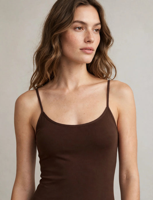 Solid Cami Tank Top With Straps