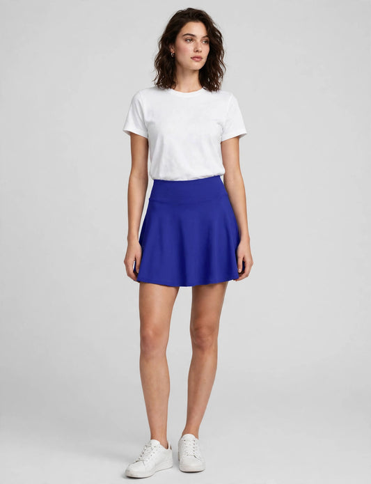 Stretchy Casual Mini Flared Skater Skirt
