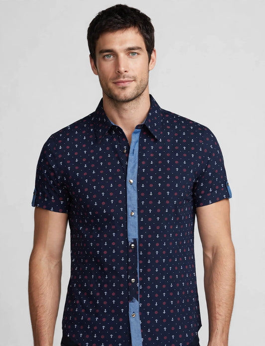 Men's Tailored Short Sleeve Button Down Shirts