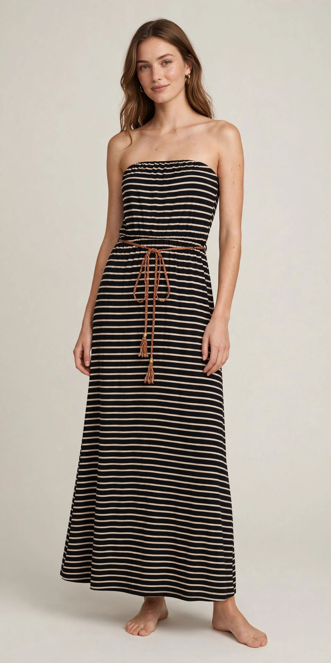 Tube Maxi Dress With Belt