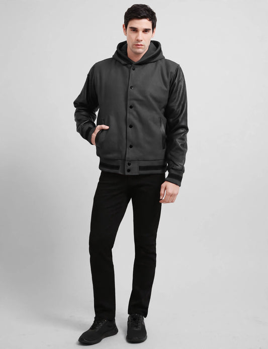 Men's Varsity Baseball Jackets With Hoodie