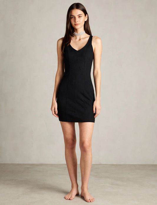 Women¡¯s Casual Fitted Sleeveless Basic Ribbed Mini Dress