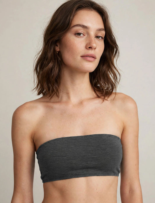 Solid Strapless Bandeau Fitted