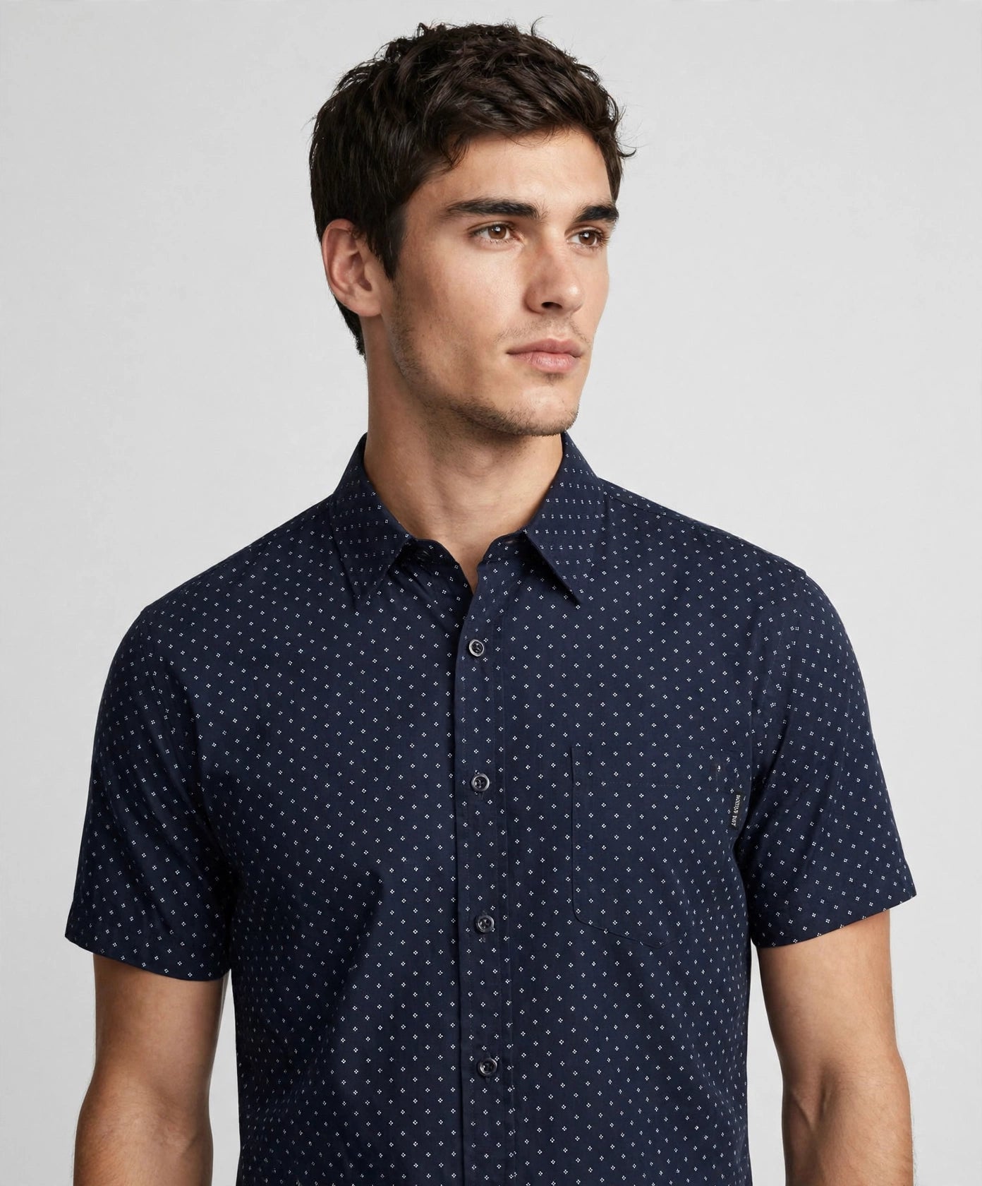Men's Casual Dress Solid Short Sleeve Fitted Button Down Oxford Shirts