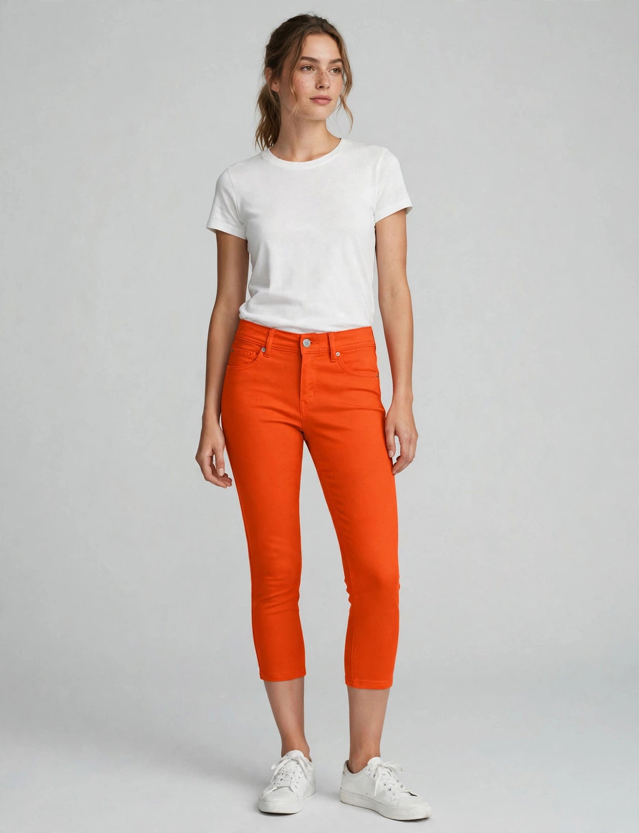 Comfortable Colorful Skinny Capri Pants