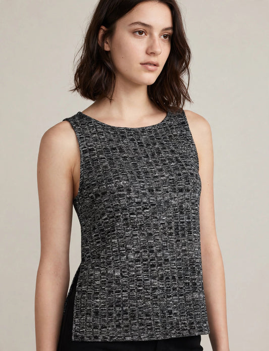 Light Weight Basic Sleeveless Ribbed Tank Top With Round Neck
