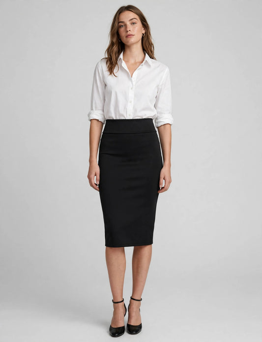 Stretch Bodycon Midi Office Pencil Skirt