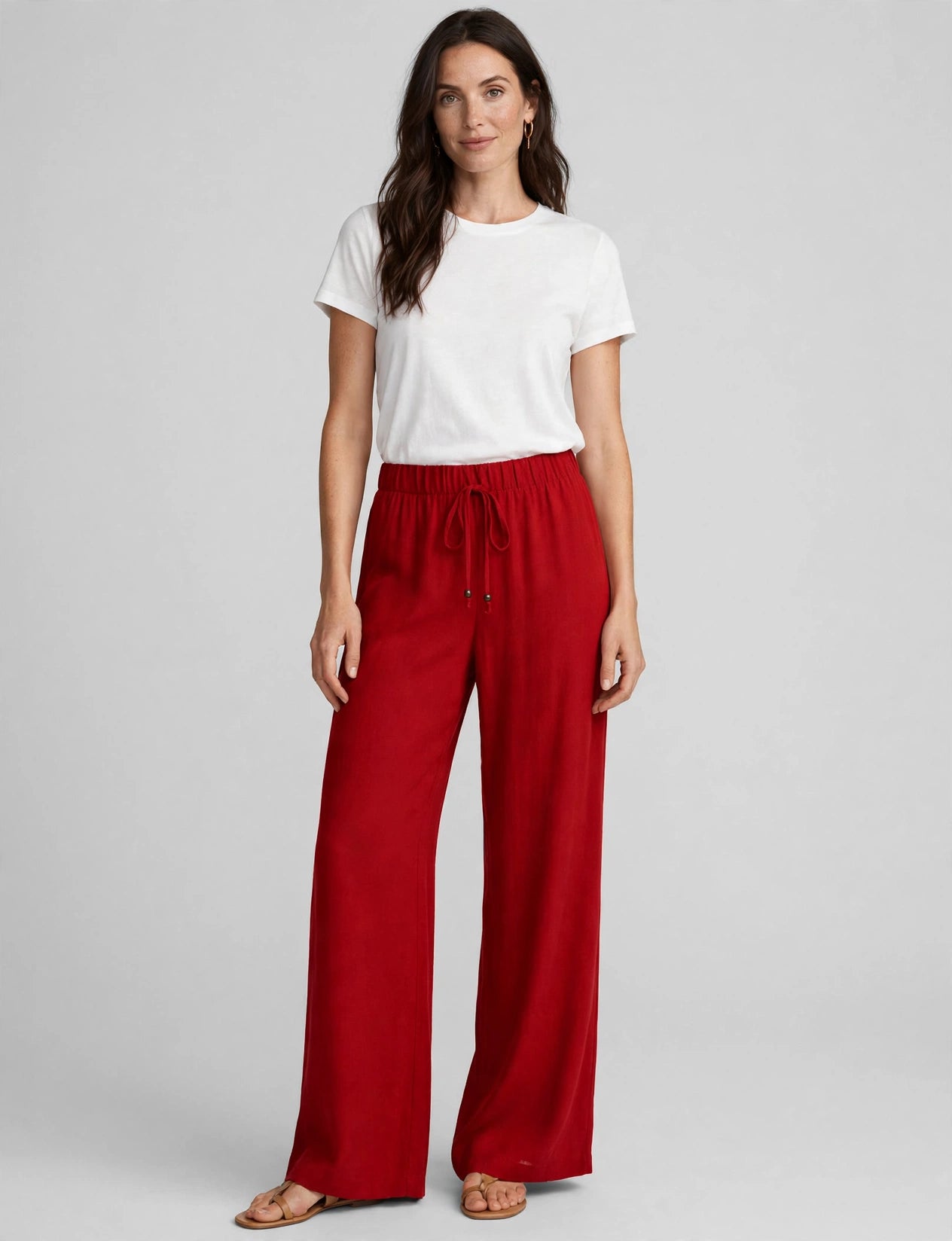 Wide Leg Palazzo/Chiffon Casual Pants