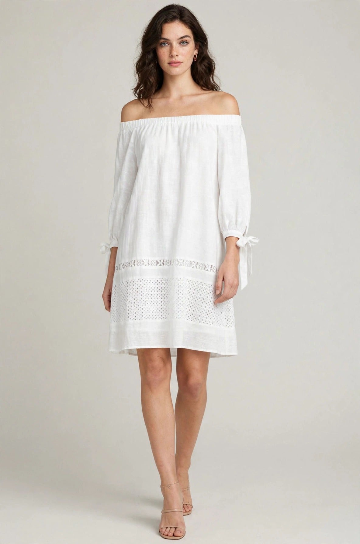 Convertible-Strap Dress With Band Tie