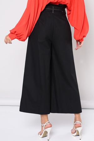 BELTED WIDE LEG PANTS
