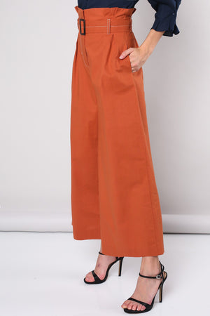 BELTED WIDE LEG PANTS