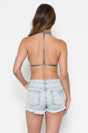 FLORAL LACE PLUNGE BRALETTE