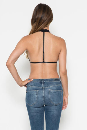 FLORAL LACE PLUNGE BRALETTE
