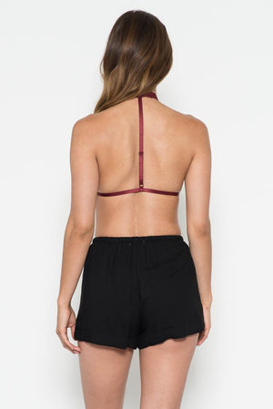 FLORAL LACE PLUNGE BRALETTE