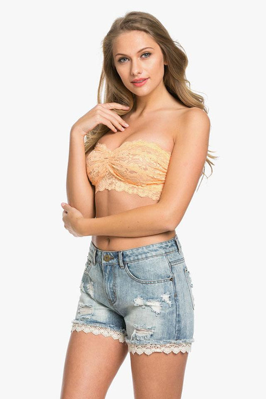 FLORAL LACE BANDEAU