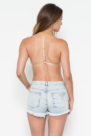 FLORAL LACE PLUNGE BRALETTE