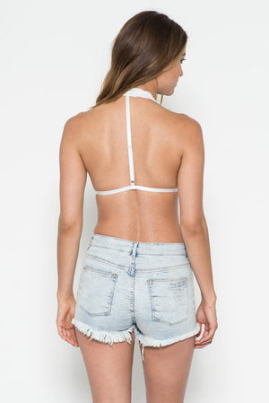 FLORAL LACE PLUNGE BRALETTE