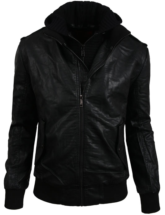 PREMIUM FAUX LEATHER MOTO JACKET NEMJ09