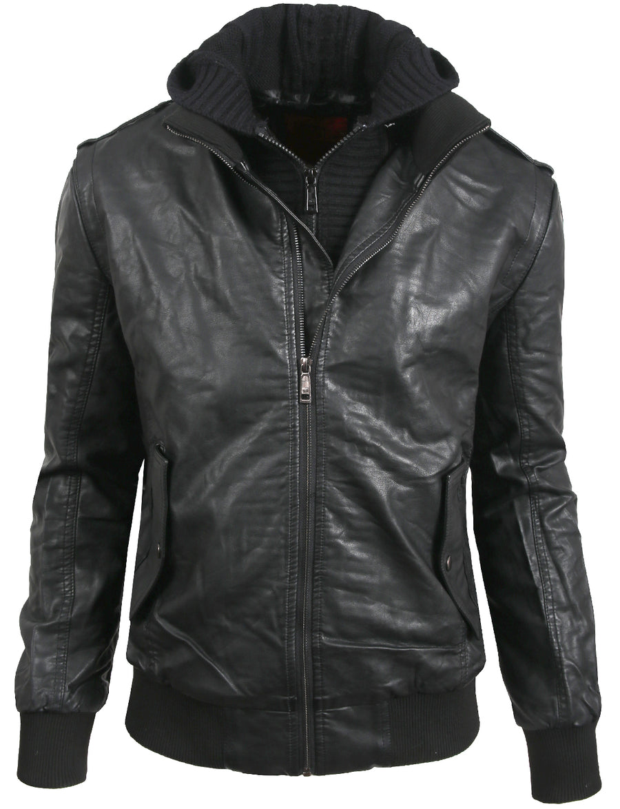 PREMIUM FAUX LEATHER MOTO JACKET NEMJ09 