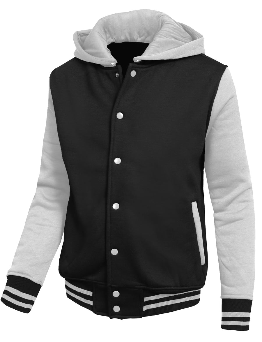 VARSITY BASEBALL JACKET WITH HOODIE NEMJ15 