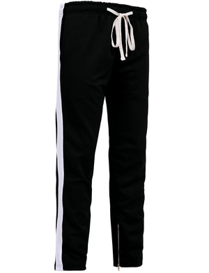 ACTIVE SIDE STRIPED JOGGER PANTS W/ANKLE ZIPPER NEMP15 PLUS