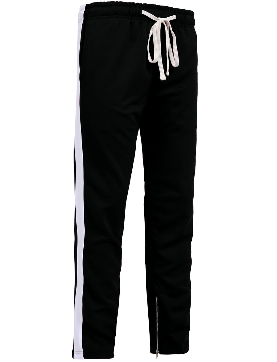 ACTIVE SIDE STRIPED JOGGER PANTS W/ANKLE ZIPPER NEMP15 PLUS