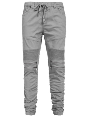 ELASTIC FRONT ZIPPER JOGGER PANTS NEMP20 