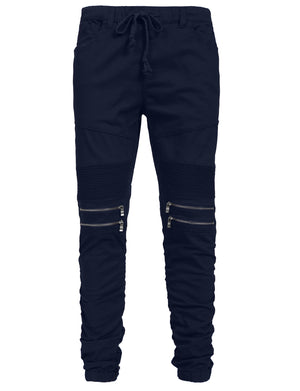 ELASTIC FRONT ZIPPER JOGGER PANTS NEMP20 