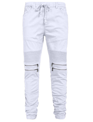 ELASTIC FRONT ZIPPER JOGGER PANTS NEMP20 